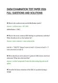 SAEM EXAMINATION TEST PAPER 2026&NewLine;FULL QUESTIONS AND SOLUTIONS