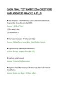 SAEM FINAL TEST PAPER 2026 QUESTIONS&NewLine;AND ANSWERS GRADED A PLUS&NewLine;