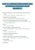 SAFE 5&period;1 CERTIFICATION SCRIPT 2026&NewLine;QUESTIONS WITH SOLUTIONS&NewLine;GRADED A&plus;&NewLine;