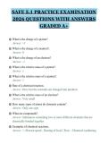 SAFE 5&period;1 PRACTICE EXAMINATION&NewLine;2026 QUESTIONS WITH ANSWERS&NewLine;GRADED A&plus;&NewLine;