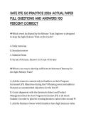 SAFE RTE 5&period;0 PRACTICE 2026 ACTUAL PAPER&NewLine;FULL QUESTIONS AND ANSWERS 100&NewLine;PERCENT CORRECT