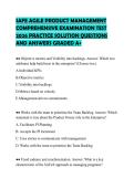 SAFE AGILE PRODUCT MANAGEMENT&NewLine;COMPREHENSIVE EXAMINATION TEST&NewLine;2026 PRACTICE SOLUTION QUESTIONS&NewLine;AND ANSWERS GRADED A&plus;