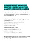 SAFE AGILE PRODUCT MANAGEMENT&NewLine;EXAM PREP QUESTIONS AND ANSWERS&NewLine;2026 STUDY GUIDE VERIFIED SOLUTIONS&NewLine;