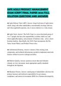 SAFE AGILE PRODUCT MANAGEMENT&NewLine;EXAM SCRIPT FINAL PAPER 2026 FULL&NewLine;SOLUTION QUESTIONS AND ANSWERS&NewLine;