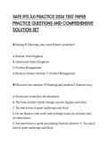 SAFE RTE 5&period;0 PRACTICE 2026 TEST PAPER&NewLine;PRACTICE QUESTIONS AND COMPREHENSIVE&NewLine;SOLUTION SET&NewLine;