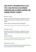 SAGE INTACCT IMPLEMENTATION ACTUAL&NewLine;TEST 2 2026 PRACTICE EXAM PREMIUM&NewLine;QUESTIONS AND ACCURATE ANSWERS ONE&NewLine;HUNDRED PERCENT CORRECT
