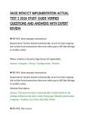 SAGE INTACCT IMPLEMENTATION ACTUAL&NewLine;TEST 2 2026 STUDY GUIDE VERIFIED&NewLine;QUESTIONS AND ANSWERS WITH EXPERT&NewLine;REVIEW