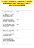 Coaching Principles Test Exam Questions&NewLine;and Answers with Verified Solutions &vert;&NewLine;Latest Updated 2026