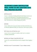 SALESFORCE ADMIN CERTIFICATION&NewLine;FINAL PAPER SOLVED QUESTIONS WITH&NewLine;FULL PRACTICE SOLUTION
