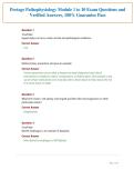 Portage Pathophysiology Module 1 to 10 Exam Questions and &NewLine;Verified Answers&comma; 100&percnt; Guarantee Pass