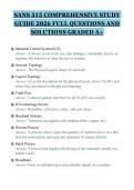 SANS 515 COMPREHENSIVE STUDY&NewLine;GUIDE 2026 FULL QUESTIONS AND&NewLine;SOLUTIONS GRADED A&plus;
