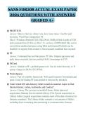 ANS FOR508 ACTUAL EXAM PAPER&NewLine;2026 QUESTIONS WITH ANSWERS&NewLine;GRADED A&plus;
