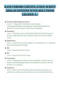 SANS FOR508 CERTIFICATION SCRIPT&NewLine;2026 QUESTIONS WITH SOLUTIONS&NewLine;GRADED A&plus;&NewLine;