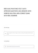 MED SURG PROCTORED TEST WITH COMPLETE QUESTIONS AND ANSWERS & VERIFIED SOLUTIONS