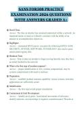 SANS FOR508 PRACTICE&NewLine;EXAMINATION 2026 QUESTIONS&NewLine;WITH ANSWERS GRADED A&plus;