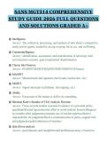 SANS MGT514 COMPREHENSIVE&NewLine;STUDY GUIDE 2026 FULL QUESTIONS&NewLine;AND SOLUTIONS GRADED A&plus;&NewLine;