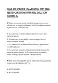 SANS 515 UPDATED EXAMINATION TEST 2026&NewLine;TESTED QUESTIONS WITH FULL SOLUTION&NewLine;GRADED A&plus;