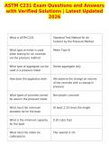 ASTM C231 Exam Questions and Answers&NewLine;with Verified Solutions &vert; Latest Updated&NewLine;2026