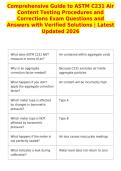 Comprehensive Guide to ASTM C231 Air&NewLine;Content Testing Procedures and&NewLine;Corrections Exam Questions and&NewLine;Answers with Verified Solutions &vert; Latest&NewLine;Updated 2026&NewLine;