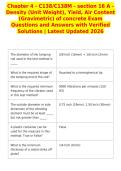 Chapter 4 - C138&sol;C138M - section 16 A -&NewLine;Density &lpar;Unit Weight&rpar;&comma; Yield&comma; Air Content&NewLine;&lpar;Gravimetric&rpar; of concrete Exam&NewLine;Questions and Answers with Verified&NewLine;Solutions &vert; Latest Updated 2026&NewLine;
