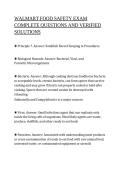 WALMART FOOD SAFETY EXAM REVIEW GUIDE &vert; Complete Practice Questions & Verified Solutions &vert; Food Safety Certification Study Resource