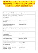 ATI RN Comprehensive Predictor Exam&NewLine;Questions and Answers with Verified&NewLine;Solutions &vert; Latest Updated 2026