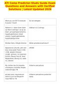ATI Comp Predictor-Study Guide Exam&NewLine;Questions and Answers with Verified&NewLine;Solutions &vert; Latest Updated 2026&NewLine;