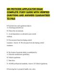 MINNESOTA PESTICIDE APPLICATOR EXAM COMPLETE STUDY GUIDE &vert; Practice Questions & Verified Answers &vert; Pesticide Certification Study Resource