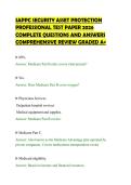 SAPPC SECURITY ASSET PROTECTION&NewLine;PROFESSIONAL TEST PAPER 2026&NewLine;COMPLETE QUESTIONS AND ANSWERS&NewLine;COMPREHENSIVE REVIEW GRADED A&plus;&NewLine;