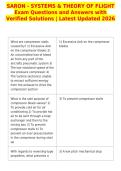 SARON - SYSTEMS & THEORY OF FLIGHT&NewLine;Exam Questions and Answers with&NewLine;Verified Solutions &vert; Latest Updated 2026