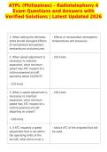 ATPL &lpar;Philippines&rpar; - Radiotelephony 4&NewLine;Exam Questions and Answers with&NewLine;Verified Solutions &vert; Latest Updated 2026