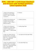 ATPL - AGK SET 1 &lpar;1&sol;45&rpar; Exam Questions&NewLine;and Answers with Verified Solutions &vert;&NewLine;Latest Updated 2026