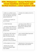 ATPL &lpar;Philippines&rpar; - Human Performance&NewLine;3 Exam Questions and Answers with&NewLine;Verified Solutions &vert; Latest Updated 2026