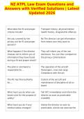 NZ ATPL Law Exam Questions and&NewLine;Answers with Verified Solutions &vert; Latest&NewLine;Updated 2026