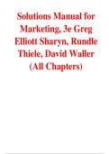 Solution Manual for Marketing 3rd Edition &vert; Elliott&comma; Rundle-Thiele & Waller &vert; Chapters 1-15 &vert; Verified Solutions & Answers &vert; A&plus; Grades