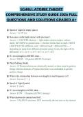 SCH4U &colon; ATOMIC THEORY&NewLine;COMPREHENSIVE STUDY GUIDE 2026 FULL&NewLine;QUESTIONS AND SOLUTIONS GRADED A&plus;