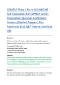 COMSAE Phase 1 Form 115 &lpar;NBOME &NewLine;Self-Assessment For COMLEX Level 1 &NewLine;Preparation&rpar; Question And Correct &NewLine;Answers &lpar;Verified Answers&rpar; Plus &NewLine;Rationales 2026 Q&A Instant Download &NewLine;Pdf 