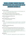 SCH4U &colon; ATOMIC THEORY PRACTICE&NewLine;EXAMINATION 2026 QUESTIONS WITH&NewLine;ANSWERS GRADED A&plus;
