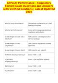 ATPL&lpar;A&rpar; Performance - Regulatory&NewLine;Factors Exam Questions and Answers&NewLine;with Verified Solutions &vert; Latest Updated&NewLine;2026