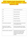 ATPL Systems Exam Questions and&NewLine;Answers with Verified Solutions &vert; Latest&NewLine;Updated 2026