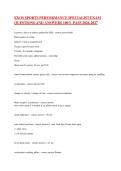 EXOS SPORTS PERFORMANCE SPECIALIST EXAM QUESTIONS AND ANSWERS 100- PASS 2026-2027