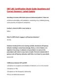 DBT LBC Certification Study Guide Questions and Correct Answers&vert; Latest Update