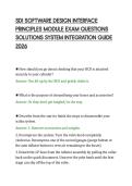 SDI SOFTWARE DESIGN INTERFACE&NewLine;PRINCIPLES MODULE EXAM QUESTIONS&NewLine;SOLUTIONS SYSTEM INTEGRATION GUIDE&NewLine;2026&NewLine;