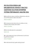 SDI SOLUTION DESIGN AND&NewLine;IMPLEMENTATION STRATEGY PRACTICE&NewLine;QUESTIONS SOLUTIONS ENTERPRISE&NewLine;SYSTEMS PERFORMANCE ANALYSIS 2026&NewLine;