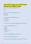 AERT 3240 Final stage check UPDATED EXAM &NewLine;Questions And CORRECT Answers