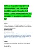 COMSAE Phase 1 Form 116 &lpar;NBOME &NewLine;Self-Assessment Exam For COMLEX &NewLine;Level 1 Preparation&rpar; Question And &NewLine;Correct Answers &lpar;Verified Answers&rpar; Plus &NewLine;Rationales 2026 Q&A Instant Download &NewLine;Pdf 