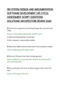 SDI SYSTEM DESIGN AND IMPLEMENTATION&NewLine;SOFTWARE DEVELOPMENT LIFE CYCLE&NewLine;ASSESSMENT SCRIPT QUESTIONS&NewLine;SOLUTIONS ARCHITECTURE REVIEW 2026&NewLine;