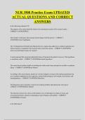 NUR 3500 Practice Exam UPDATED &NewLine;ACTUAL QUESTIONS AND CORRECT &NewLine;ANSWERS