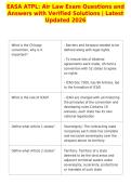 EASA ATPL&colon; Air Law Exam Questions and&NewLine;Answers with Verified Solutions &vert; Latest&NewLine;Updated 2026