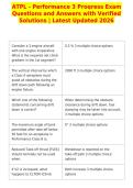 ATPL - Performance 3 Progress Exam&NewLine;Questions and Answers with Verified&NewLine;Solutions &vert; Latest Updated 2026